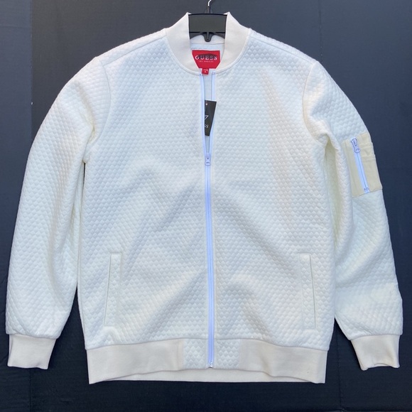 New GUESS Mens Zip Up Sweater SZ M - Picture 1 of 7